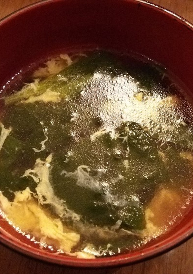 ほうれん草と卵の中華風スープ-レシピのメイン写真