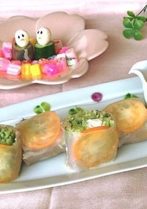 たまたまとクリームチーズの生春巻き-レシピのメイン写真