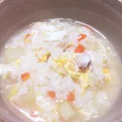 รูปของ 10分！大根の雑炊☆
