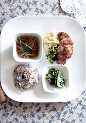 野菜たっぷり豚フィレ肉の生姜焼きのセット-レシピのメイン写真