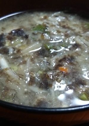 切り干し大根＆焼き海苔入り普段のお味噌汁-レシピのメイン写真