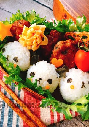 【キャラ弁】パンダさんおにぎり-レシピのメイン写真