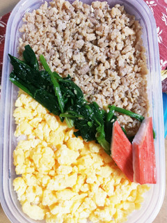パッと出来るとりそぼろお弁当-レシピのメイン写真