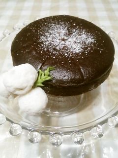 簡単♪濃厚生チョコ豆腐ガトーショコラ☆-レシピのメイン写真