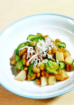 簡単☆さつま揚げと胡瓜の納豆あえ♪-レシピのメイン写真
