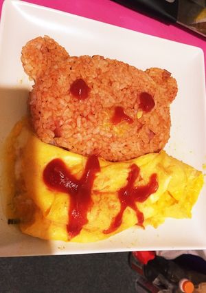 簡単オムライス〜なんちゃってリラックマ〜-レシピのメイン写真