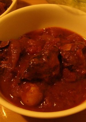圧力鍋で牛ほほ肉のトマト赤ワイン煮込み-レシピのメイン写真