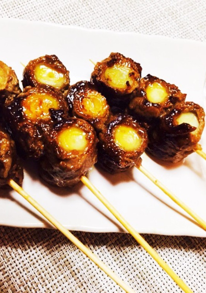 エバラすき焼きたれdeすき焼き風串焼き♪-レシピのメイン写真