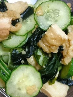 きゅうりとわかめ、麩の酢の物-レシピのメイン写真