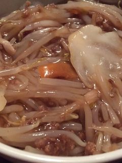 ミンチと野菜炒めのあんかけ丼-レシピのメイン写真