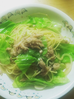 ツナとキャベツのあっさり塩パスタ-レシピのメイン写真