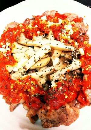 ポークソテー　パスタソースでイタリアン！-レシピのメイン写真