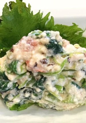 豆腐とホウレン草の梅肉和え-レシピのメイン写真