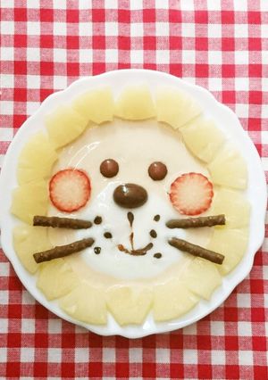ヨーグルトアート☆スマイル♪ライオン-レシピのメイン写真