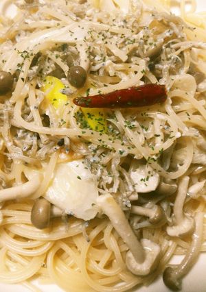 ちりめんねぎパスタ酒粕ヨーグルト味-レシピのメイン写真