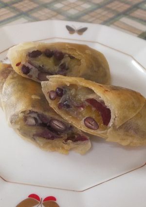 焼き芋・小豆・春巻きの皮だけでスイーツ-レシピのメイン写真