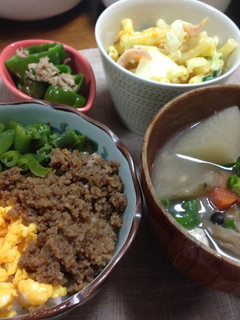 三色丼 お弁当にも-レシピのメイン写真