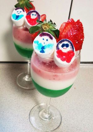 ヨーグルトでひな祭りムース-レシピのメイン写真