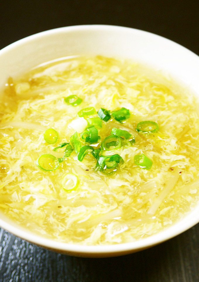 もやしとふわとろ卵！中華たまごスープ-レシピのメイン写真