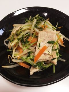 豆苗豚もやし炒め✩-レシピのメイン写真