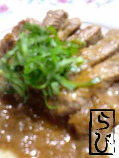♪ステーキ 梨とポン酢のソース♪-レシピのメイン写真