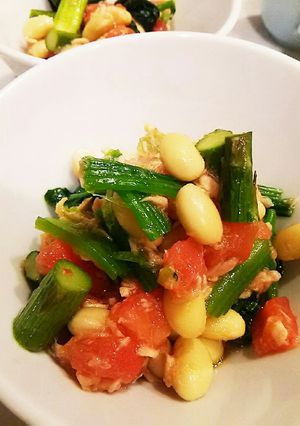 アスパラとトマトの大豆サラダ-レシピのメイン写真