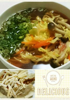 餃子の王将 ラーメンパックで野菜ラーメン-レシピのメイン写真
