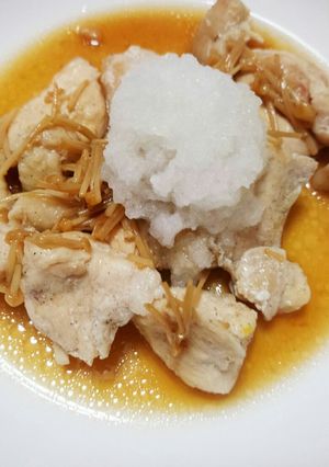 さっぱり♪鶏胸肉えのきソースおろしのせ-レシピのメイン写真