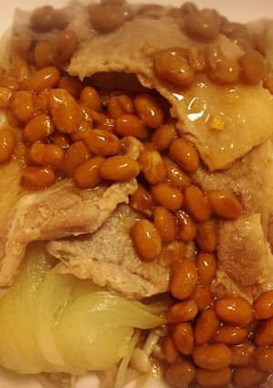 豚バラとえのきの納豆だれ-レシピのメイン写真