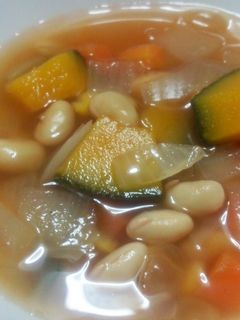 お豆が入ったミネストローネ♪-レシピのメイン写真