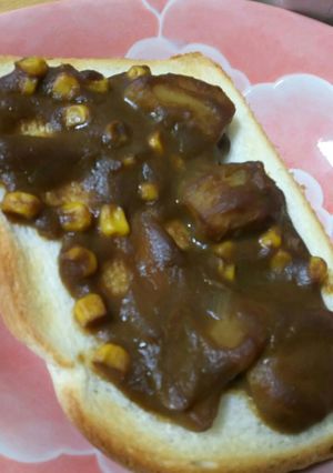 余ったカレー！焼きカレーのトースト。-レシピのメイン写真