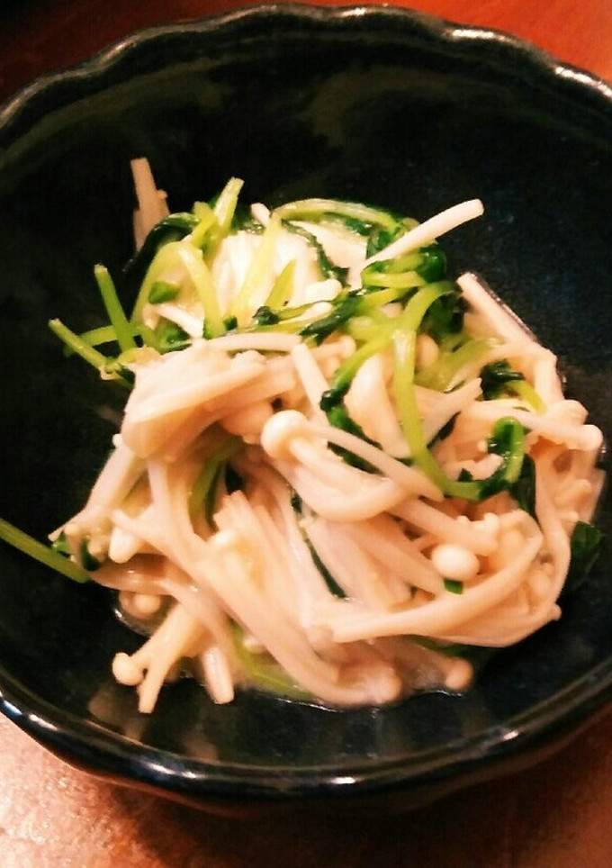 豆苗とえのきのポンマヨ和え-レシピのメイン写真
