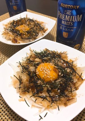 ☆簡単おつまみ☆月見オニオンスライス-レシピのメイン写真