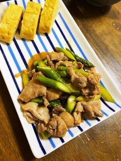 豚コマとアスパラのポン酢炒め-レシピのメイン写真