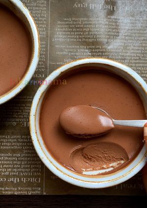 フライパンで簡単♪濃厚チョコプリン♡-レシピのメイン写真