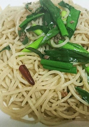 アンチョビとネギのパスタ♪バカうま♪-レシピのメイン写真