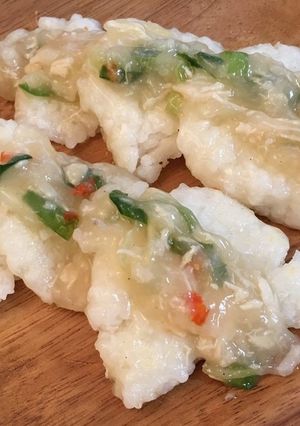 ご飯と汁物が変身！あんかけ五平餅風-レシピのメイン写真