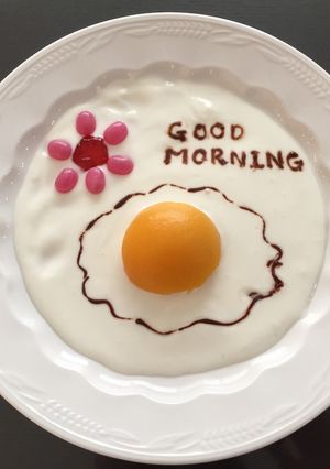 ヨーグルトアート☆朝だよおはよう-レシピのメイン写真