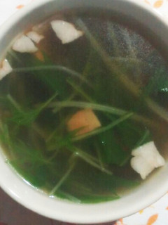 ベーコンと水菜の中華スープ-レシピのメイン写真
