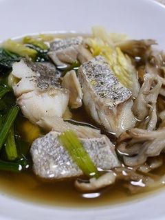 タラとほうれん草 白菜 舞茸煮-レシピのメイン写真