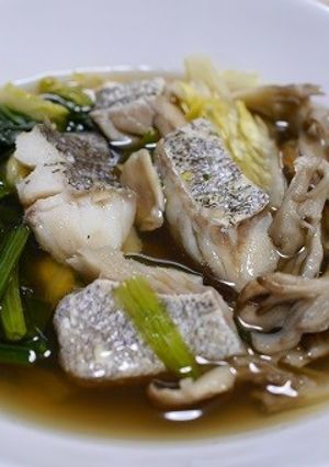 タラとほうれん草　白菜　舞茸煮-レシピのメイン写真