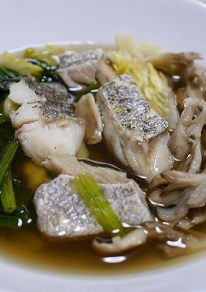 タラとほうれん草　白菜　舞茸煮-レシピのメイン写真