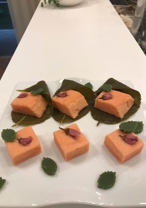 桜・ピンクの蒸しカステラ-レシピのメイン写真