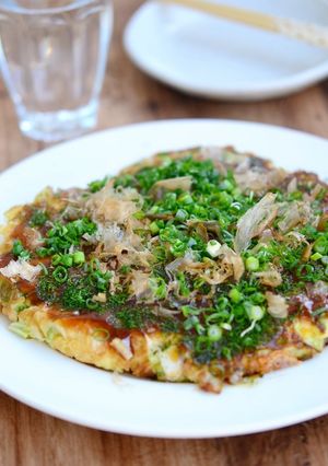 がごめ昆布とろろ入り豚玉チーズお好み焼き-レシピのメイン写真