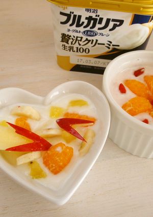 子供と一緒にフルーツヨーグルトアート-レシピのメイン写真