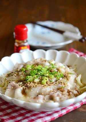 豚バラ肉ともやしのおぼろ昆布蒸し-レシピのメイン写真