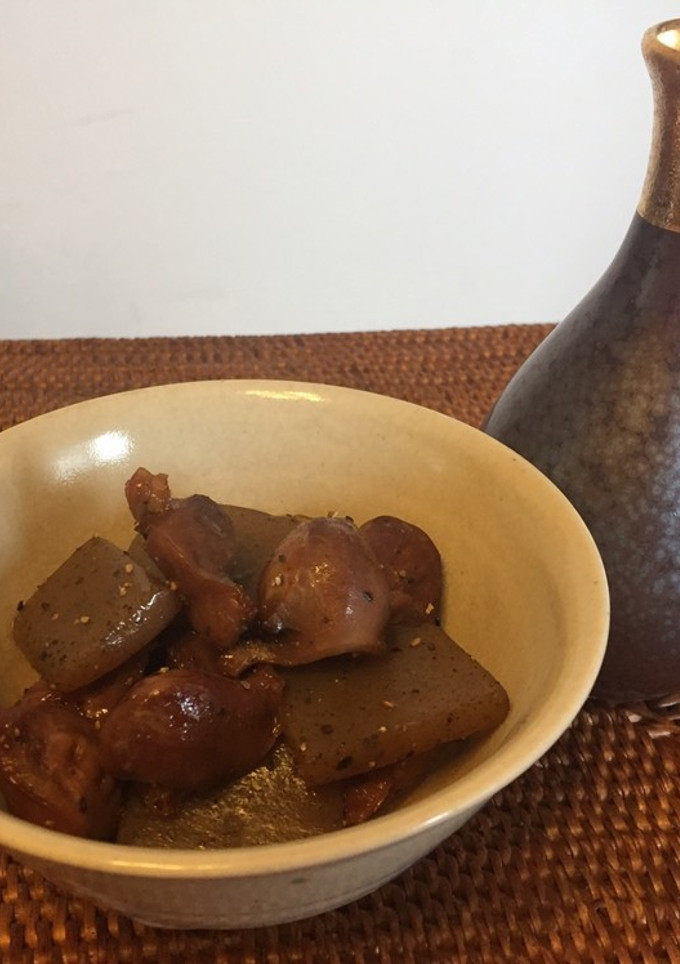 砂肝とこんにゃくの黒胡椒炒め-レシピのメイン写真