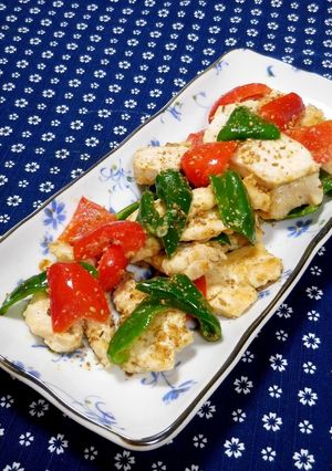 鶏胸肉とパプリカのごま味噌マヨ炒め✿-レシピのメイン写真