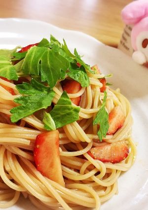 いちごの冷製春パスタ-レシピのメイン写真