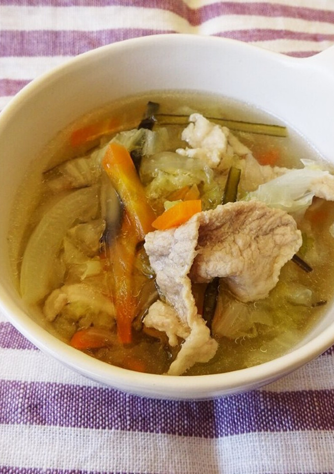 簡単！白菜と豚肉の昆布だしスープ煮♬-レシピのメイン写真